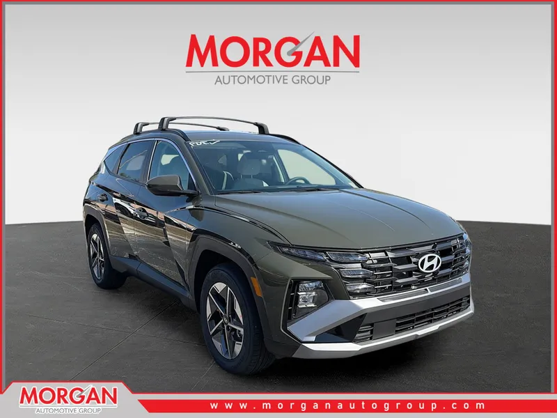 2026 Hyundai TUCSON SEL in Rockwood Green — front three-quarter view