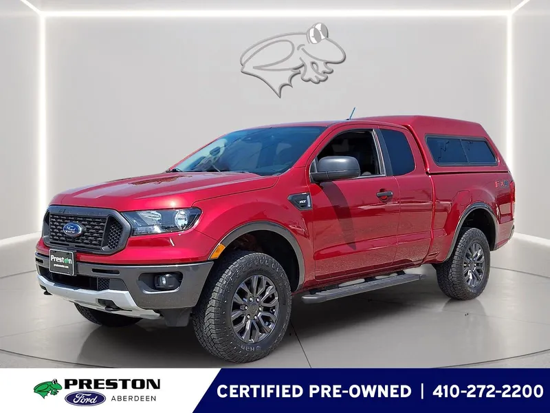 2020 Ford RANGER Base in Rapid Red Metallic Tinted Clearcoat — front three-quarter view