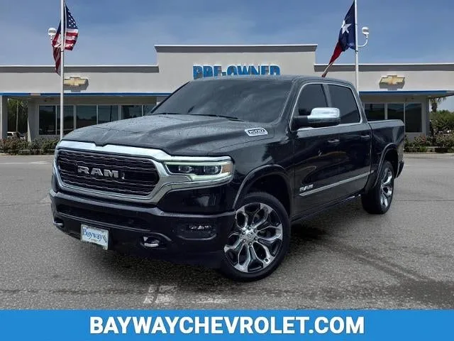 2024 RAM 1500 Limited Crew Cab 4x4 5'7" Box in Black — front three-quarter view