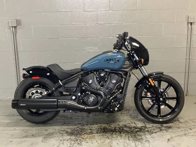 2025 Indian Motorcycle® Sport Scout® Limited Storm Blue — front three-quarter view