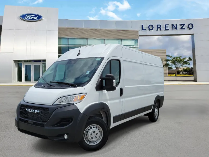 2026 RAM ProMaster Cargo Van Tradesman in Bright White Clearcoat — front three-quarter view