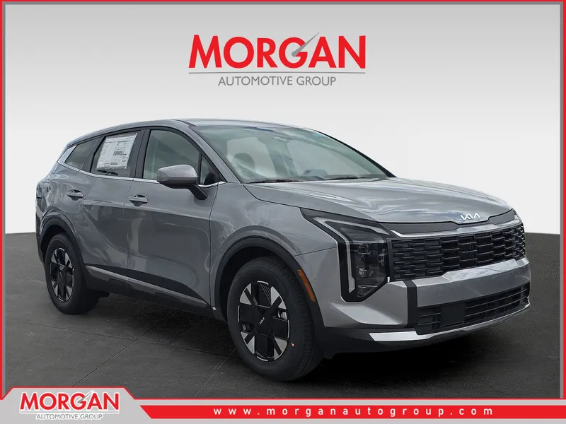 2026 Kia Sportage Hybrid LX in Steel Gray — front three-quarter view