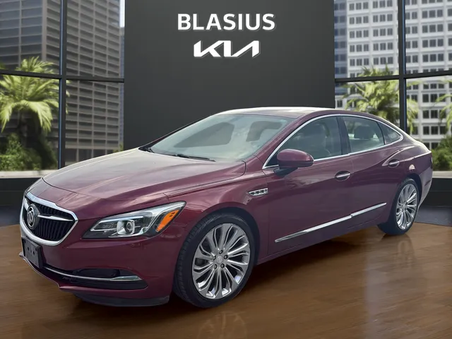 2017 Buick LaCrosse Essence in Crimson Red Tintcoat — front three-quarter view