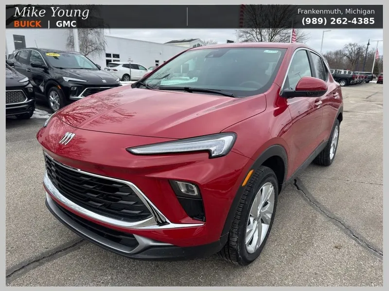 2026 Buick Encore GX Preferred in Brilliant Red — front three-quarter view