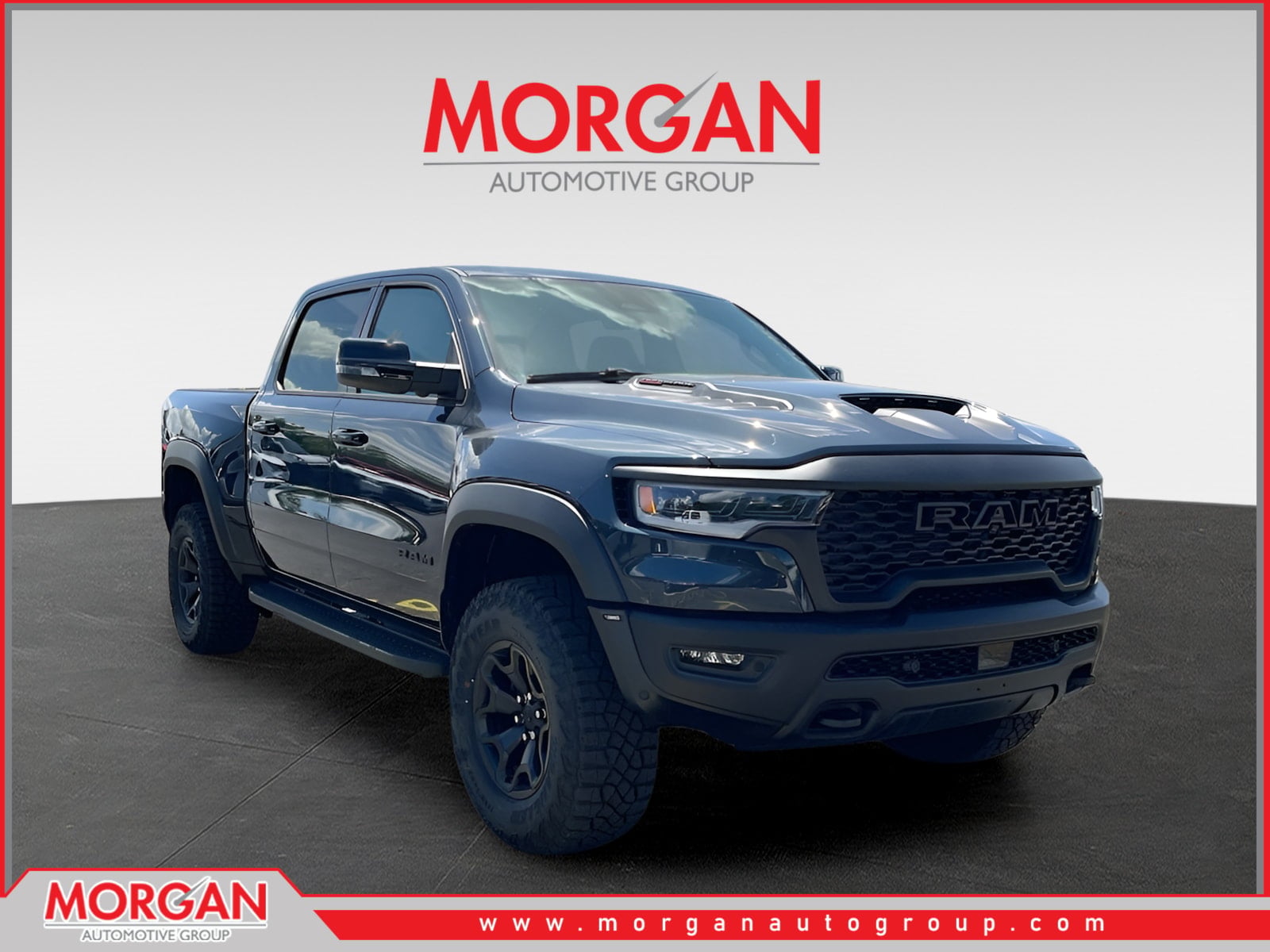 2026 Ram 1500 RHO in Blue — front three-quarter view