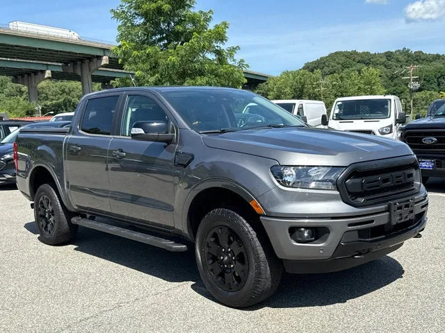 2022 Ford Ranger LARIAT in Gray Metallic — front three-quarter view