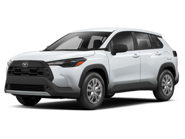 2026 Toyota Corolla Cross L in Wind Chill Pearl — front three-quarter view