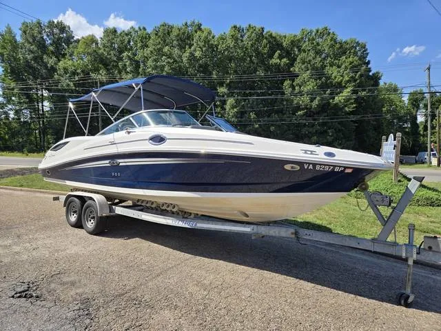 2011 Sea Ray 300 Sundeck — front three-quarter view