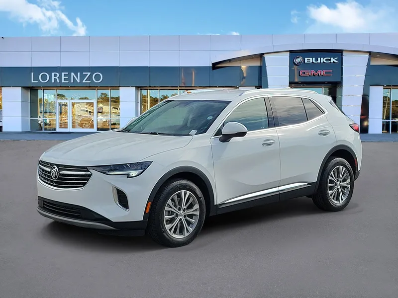 2023 Buick Envision Preferred in Summit White — front three-quarter view