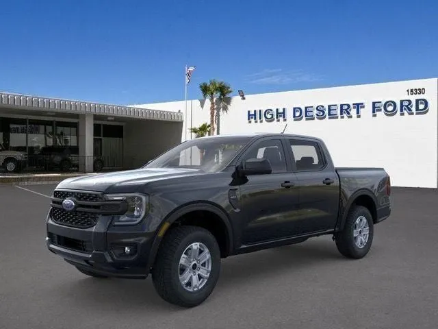 2025 Ford Ranger XL in Shadow Black — front three-quarter view