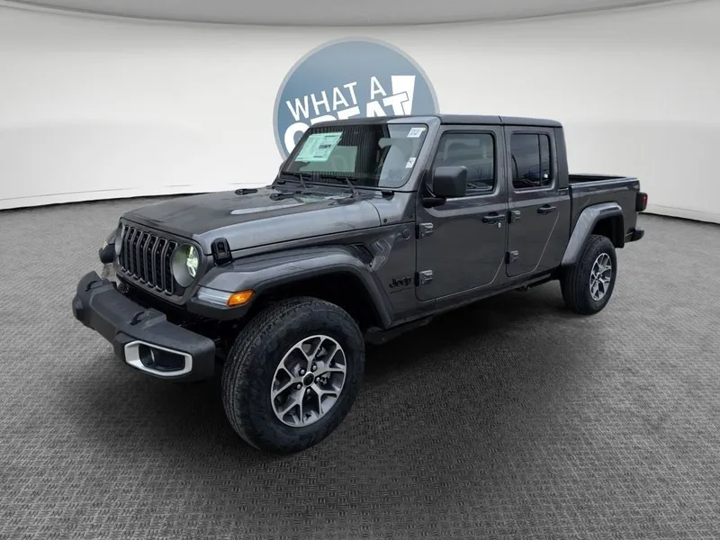 2026 Jeep Gladiator Sport S in Granite Crystal Metallic Clearcoat — front three-quarter view