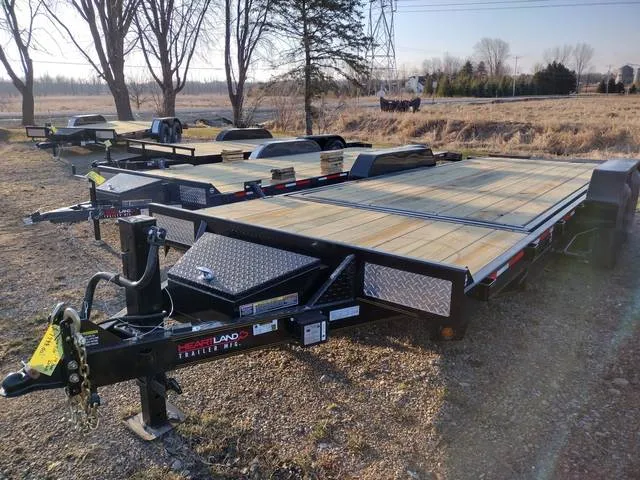 2026 Heartland 22', 14,000 GVWR, Sure Tilt, Tool Box, Cushion Cylinder — front three-quarter view
