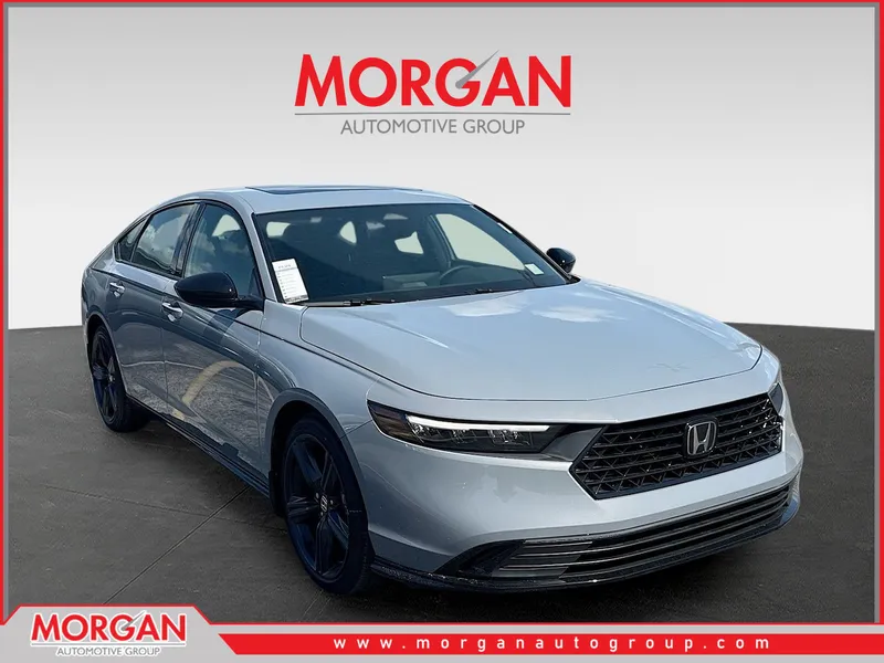 2026 Honda Accord Hybrid Sport-L in Urban Gray Pearl — front three-quarter view