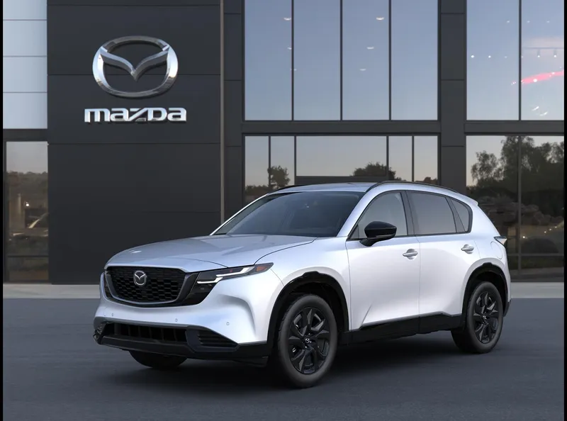 2026 Mazda Mazda CX-5 2.5 S Premium AWD in Rhodium White Metallic — front three-quarter view
