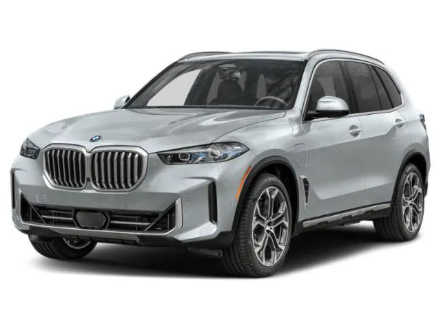 2026 BMW X5 xDrive50e in Skyscraper Grey Metallic — front three-quarter view