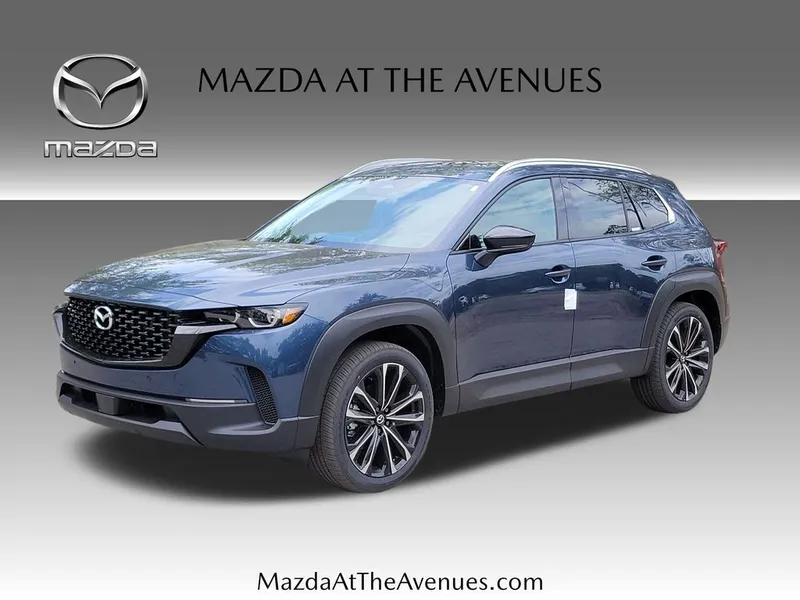 2026 Mazda CX-50 2.5 S Premium in Blue — front three-quarter view