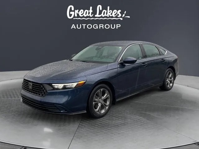 2024 Honda Accord EX in Canyon River Blue Metallic — front three-quarter view