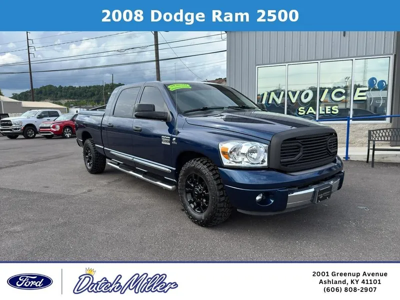 2008 Dodge Ram Pickup Laramie in Patriot Blue Pearlcoat — front three-quarter view