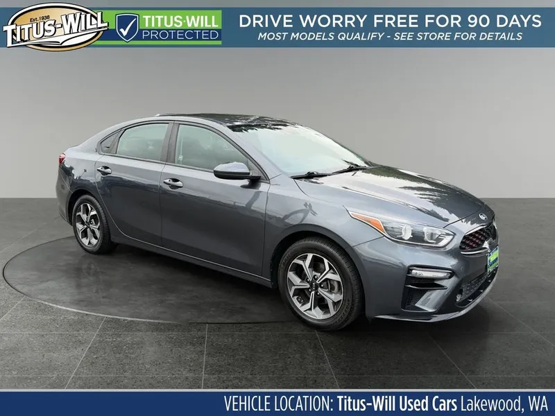 2021 Kia Forte LXS in Gray — front three-quarter view