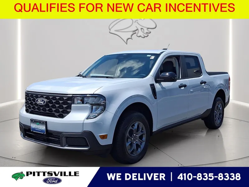 2026 Ford Maverick XLT in Space White — front three-quarter view