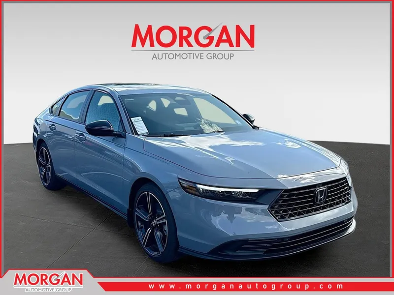 2026 Honda Accord Hybrid Sport in Urban Gray Pearl — front three-quarter view
