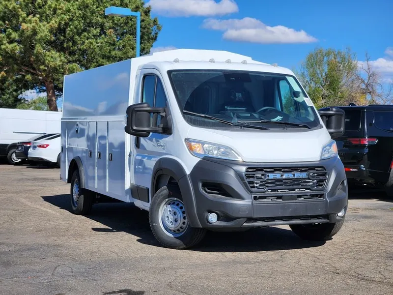2026 RAM Promaster RAM PROMASTER 3500 TRADESMAN CUTAWAY 159' WB / 104' CA in Bright White Clear-Coat Exterior Paint — front...