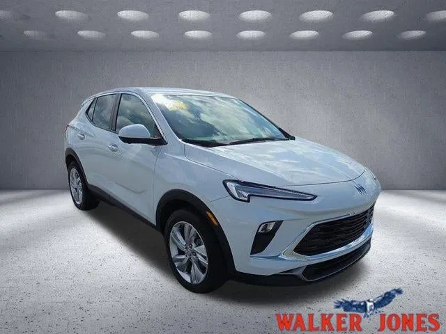 2024 Buick Encore GX Preferred in Summit White — front three-quarter view