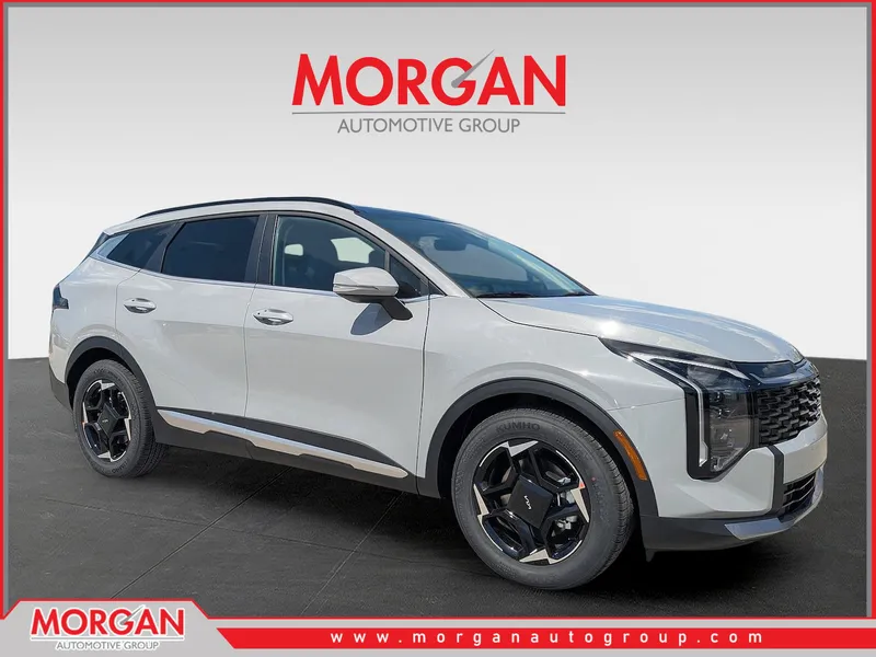 2026 Kia Sportage EX in Wolf Gray — front three-quarter view
