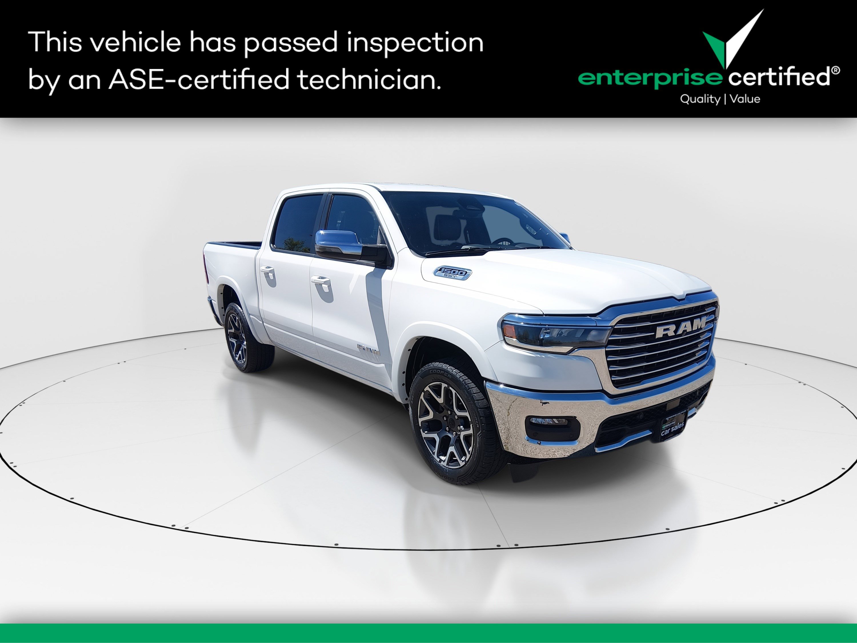2025 Ram 1500 Laramie 4x4 Crew Cab 5'7" Box — front three-quarter view