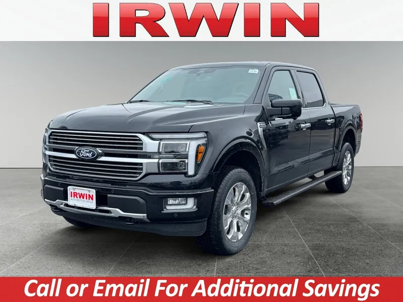 2026 Ford F-150 Platinum in Black — front three-quarter view