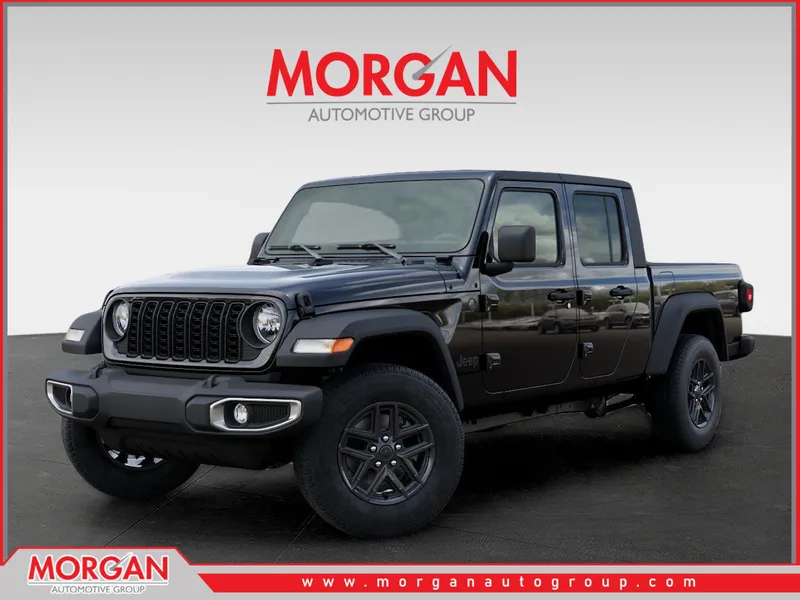 2026 Jeep Gladiator Sport in Black — front three-quarter view
