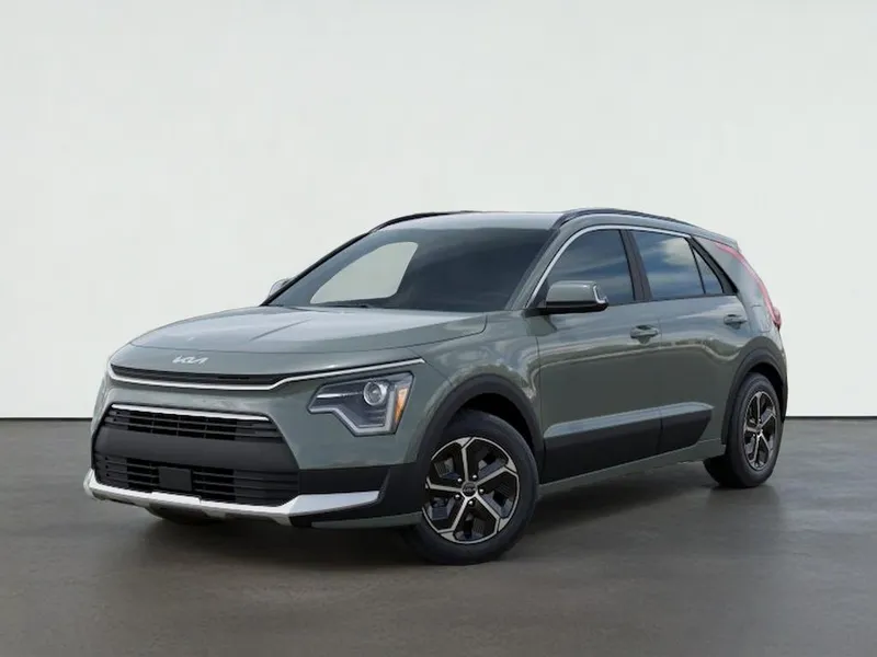 2026 Kia NIRO EX in Cityscape Green — front three-quarter view