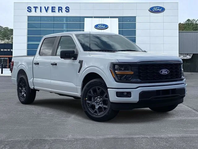 2026 Ford F-150 STX in White — front three-quarter view