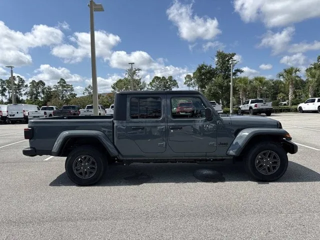 2026 Jeep Gladiator Sport S in Anvil Clearcoat — front three-quarter view