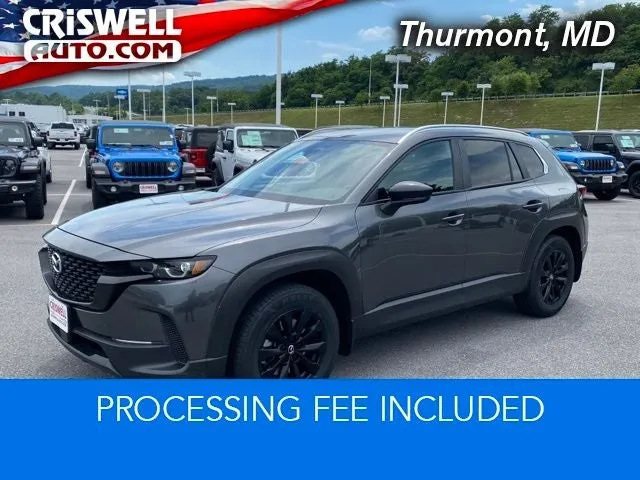 2025 Mazda Mazda CX-50 2.5 S Premium Package in Machine Gray Metallic — front three-quarter view