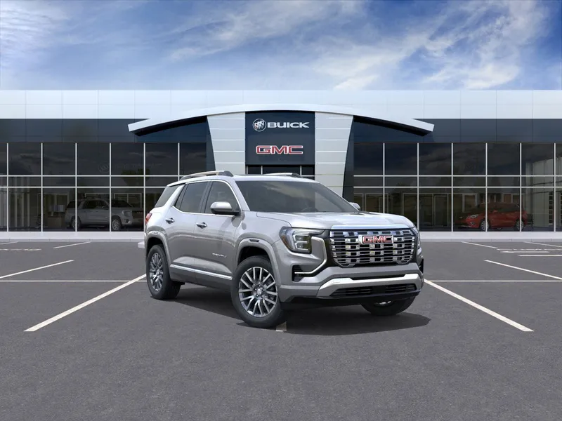 2026 GMC Terrain Denali in Sterling Metallic — front three-quarter view