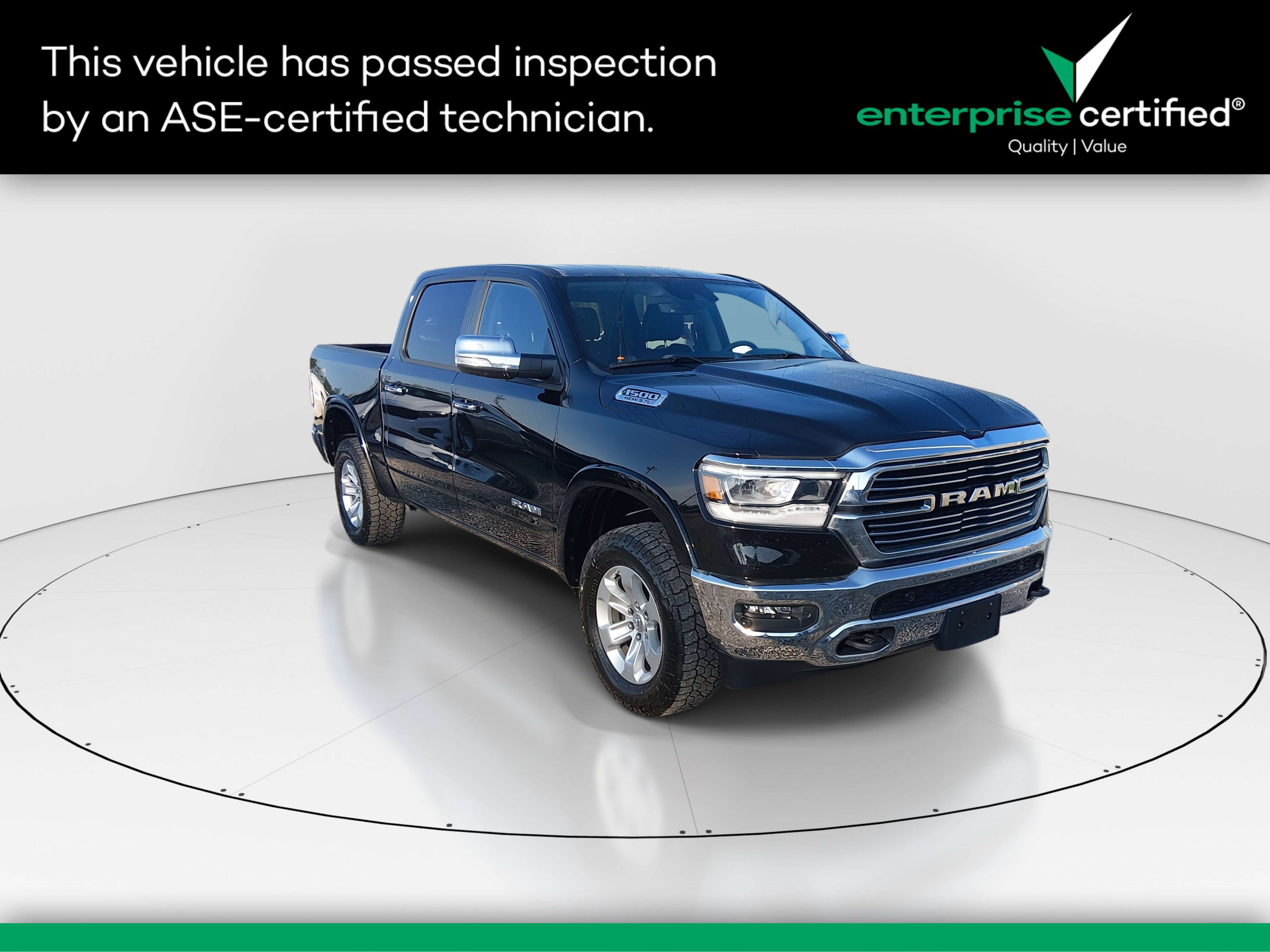 2022 Ram 1500 Laramie 4x4 Crew Cab 5'7" Box — front three-quarter view