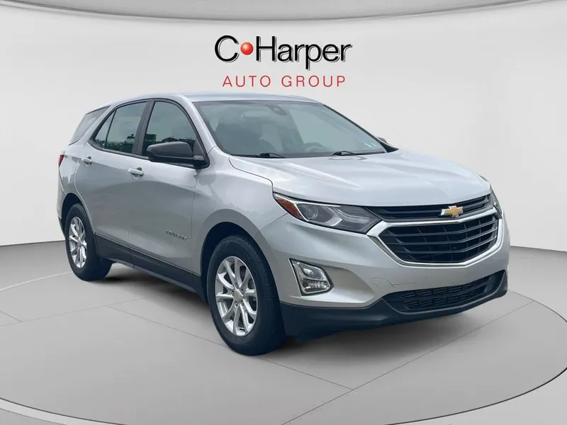 2021 Chevrolet Equinox LS in Silver Ice Metallic — front three-quarter view