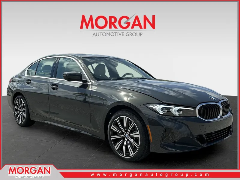2026 BMW 3 Series 330i in Gray — front three-quarter view