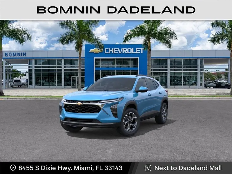 2026 Chevrolet Trax LT in Marina Blue Metallic — front three-quarter view