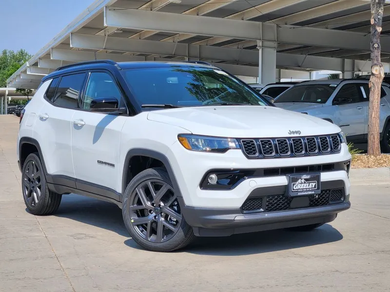 2026 Jeep Compass COMPASS LIMITED ALTITUDE 4X4 in Bright White Clear-Coat Exterior Paint — front three-quarter view