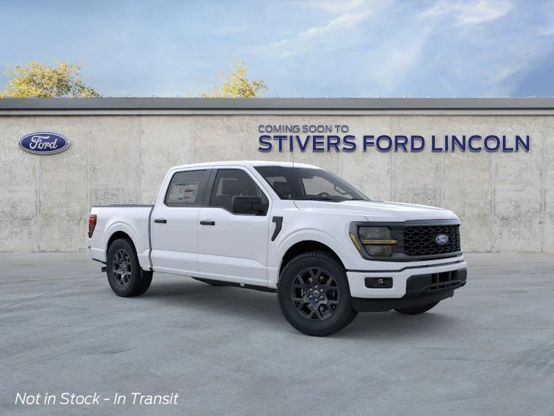 2026 Ford F-150 STX in Oxford White — front three-quarter view