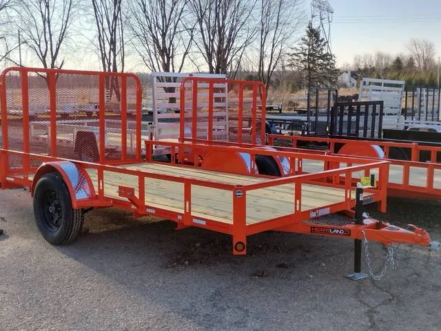 2026 Heartland 82"x 12' Heartland Steel Utility, 2990 GVWR, Powder Coated — front three-quarter view