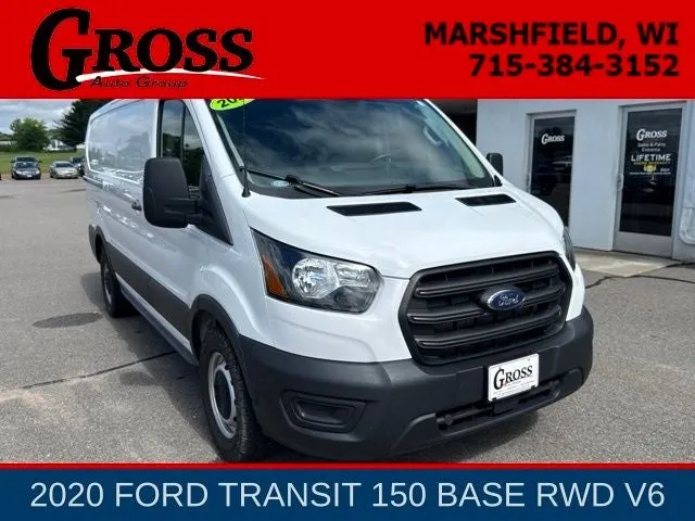 2020 Ford Transit-150 Cargo Van Base in Oxford White — front three-quarter view