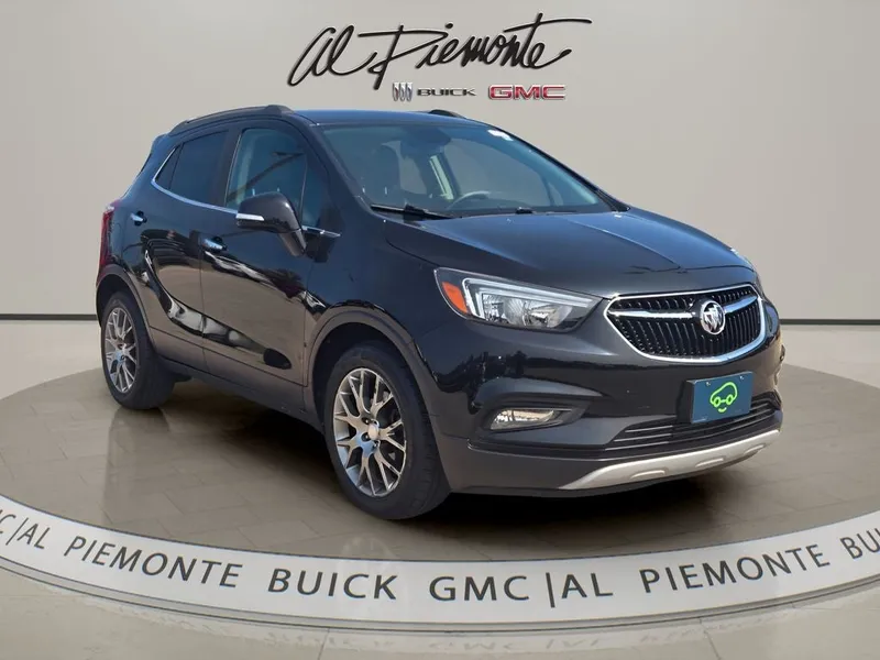 2017 Buick Encore Sport Touring in Ebony Twilight Metallic — front three-quarter view