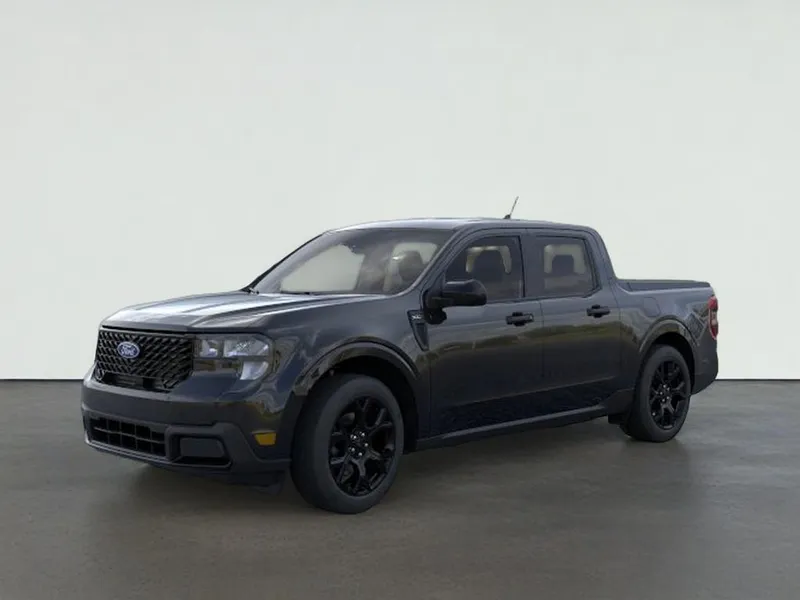 2026 Ford Maverick XLT in Shadow Black — front three-quarter view