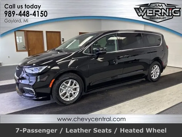 2024 Chrysler Pacifica Touring L in Black — front three-quarter view