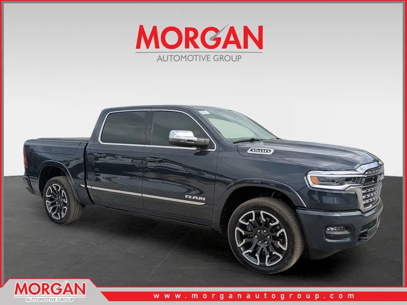 2026 Ram 1500 Limited in Blue — front three-quarter view
