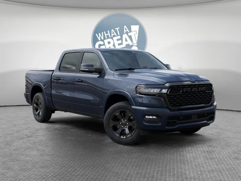 2026 RAM 1500 Big Horn/Lone Star in Forged Blue Metallic Exterior Paint — front three-quarter view