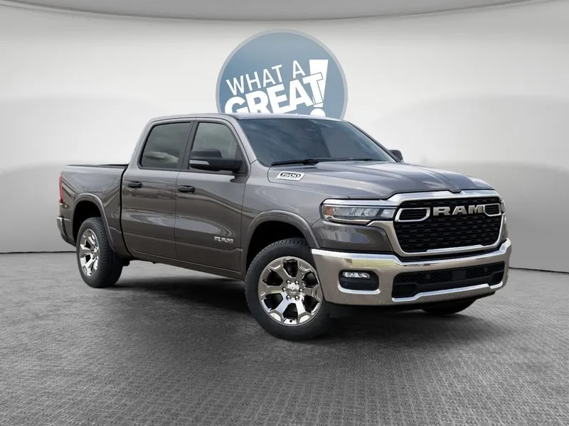 2026 RAM 1500 Big Horn/Lone Star in Granite Crystal Metallic Clear-Coat Exterior Paint — front three-quarter view